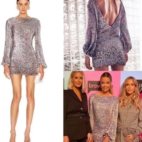 Retrofete Multicolor Crochet Party Sequin Dress - Picture 6 of 6